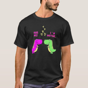 T-shirt Hug Me I'm Essaye Heart T Rex Dinosaur Couple Vale