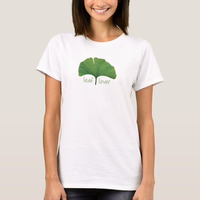 T-shirt Hugger d'arbres, Louveur de feuilles - Ginkgo (Devant)