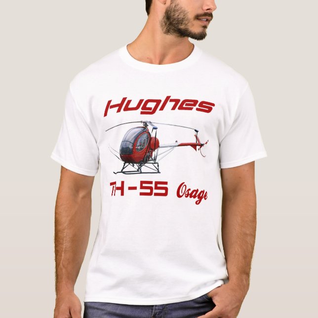 T-shirt Hughes TH-55 Osage, hélicoptère th-55 (Devant)