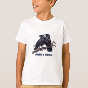 T-shirt Huginn et Muninn Kids T-Shirt, Odin's Ravens Tee
