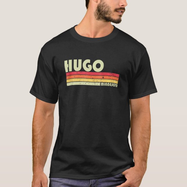 T-shirt HUGO MN MINNESOTA Funny City Accueil Racines Cadea (Devant)