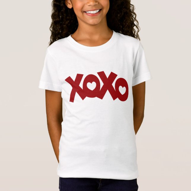 T-Shirt Hugs & Baisers Amour & Coeurs (Devant)