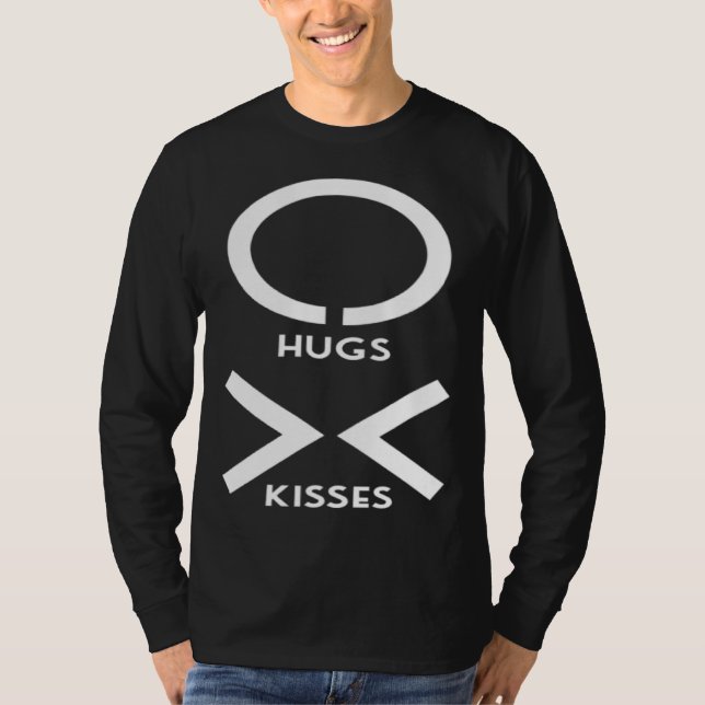 T-shirt Hugs Kisses xo love from a distance (Devant)