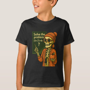 T-shirt Hugvyn Halloween squelette six sept 67 mème Pemdas