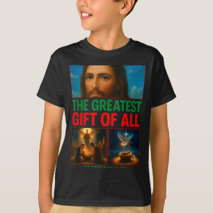 T-shirt Hugvyn Noël Bébé Jésus Scène de la Nativité Christ