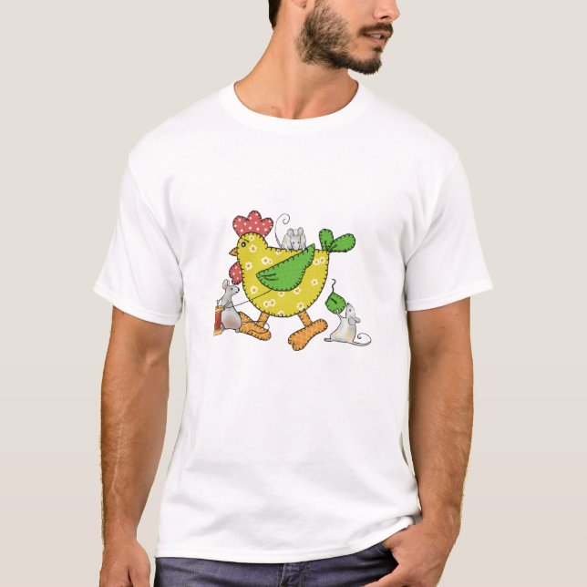 T-shirt Huhn nähen (Devant)
