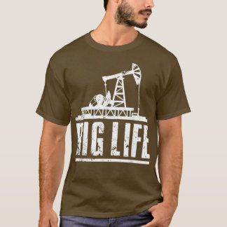 T-shirt Huile amusante Rig Art Homme Papa Oil Field Rig Ro