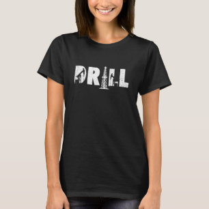 T-shirt Huile de forage de forage de champ pétrolifère ouv