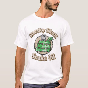 T-shirt Huile de serpent de crâne vintage