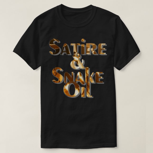 T-shirt Huile de serpent de satire (Design devant)