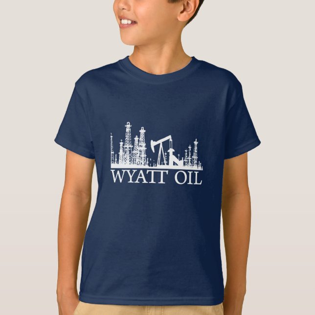 T-shirt Huile de Wyatt/logo blanc (Devant)