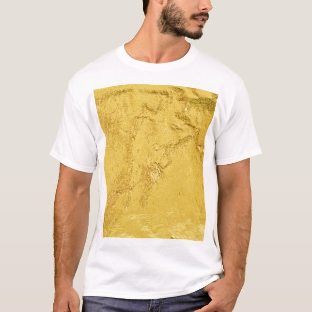 T-shirt Huile d'or : Texture Abstraite brillante (Devant)