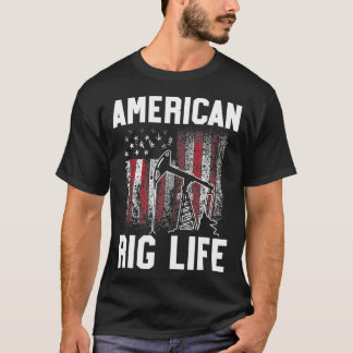 T-shirt Huile ouvrier Rig Life USA American Gas