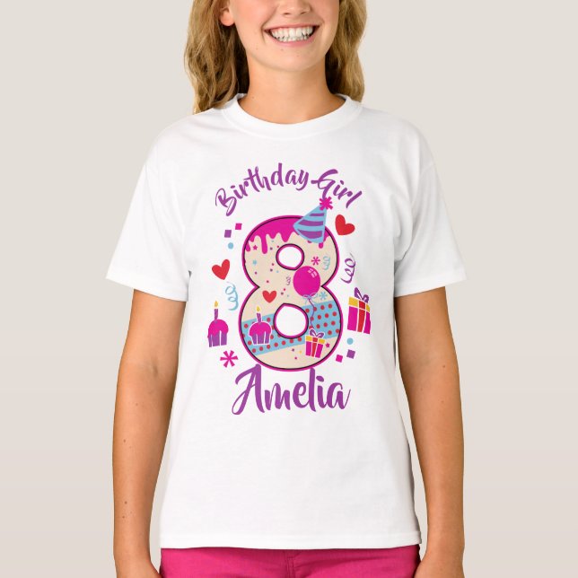 T-shirt Huit Anniversaire Sweet 8ème (Devant)