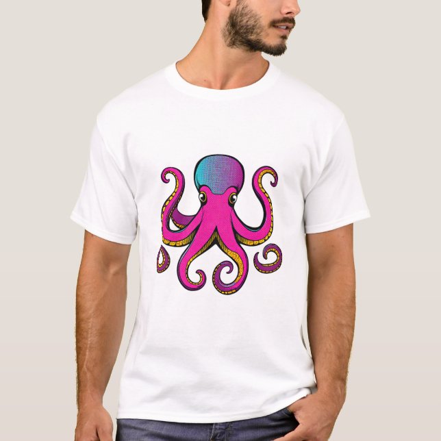 T-shirt Huit bras pleins de couleur (Devant)