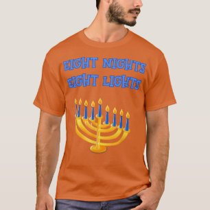 T-shirt Huit Nuits Huit Lumières Menorah Chanukah Hanukka