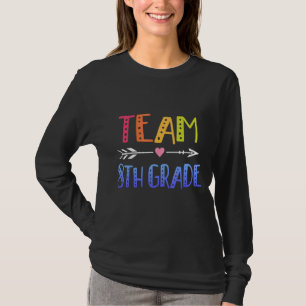 T-shirt Huitième classe Enseignant Cute Arrow 8e classe Éq