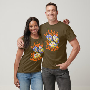 T-shirt Huître d'été côtière dessinée à la main