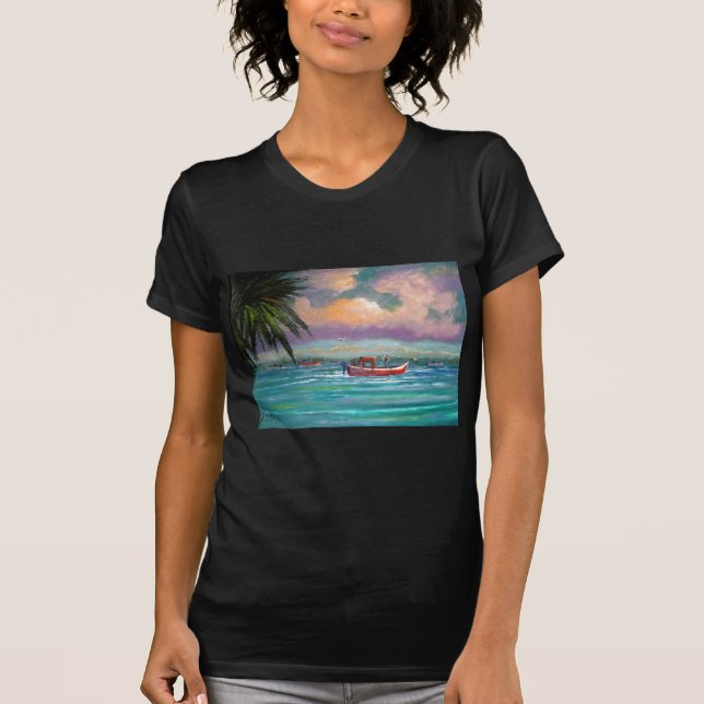 T-shirt Huître moissonnant dans la baie d'Apalachicola (Devant)