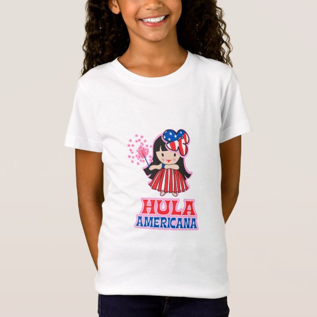 T-Shirt Hula Americana Patriotique (Devant)