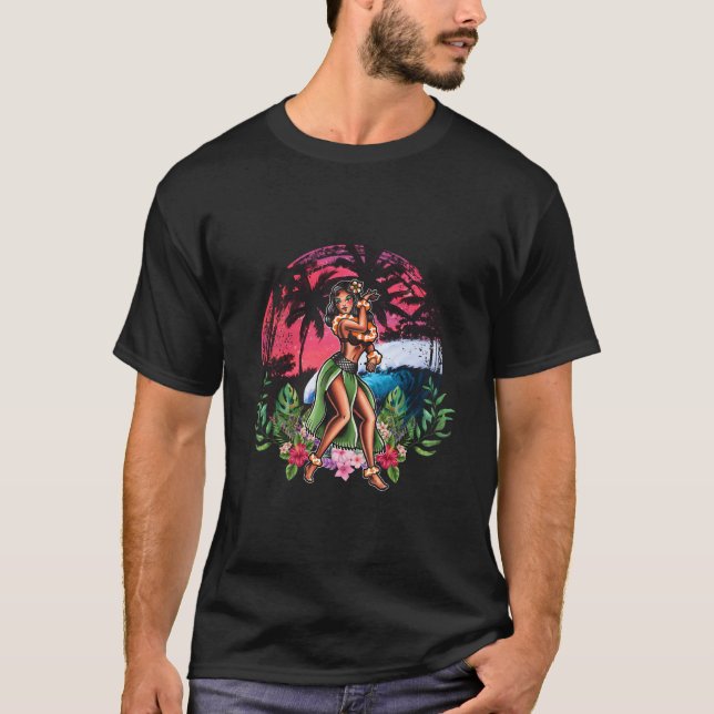 T-shirt Hula Dance Hawaii Hula Dancer Hawaiian Aloha Hawai (Devant)