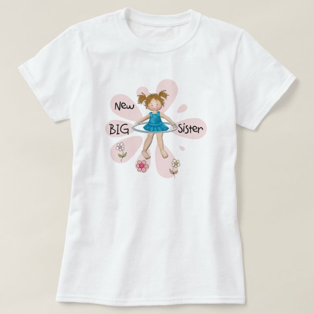 T-shirt Hula Hoop Nouvelle grande soeur (Design devant)