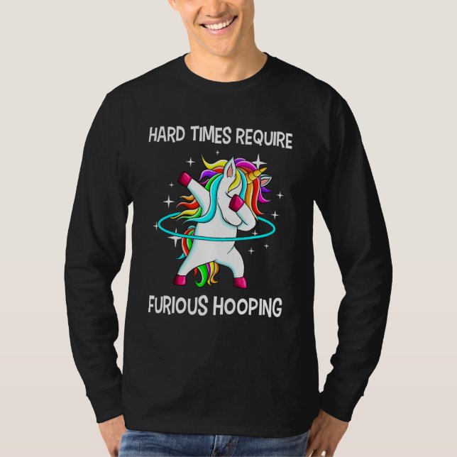T-shirt Hulahoop Hula Dabbing Hoop Unicorn Danse Furieuse  (Devant)
