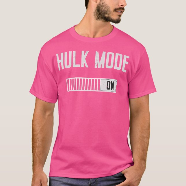 T-shirt Hulk Mode Activé  Drôle de musculation en  (Devant)