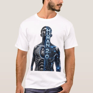 T-shirt Humain 2.0 : La fusion ultime de la biologie et de