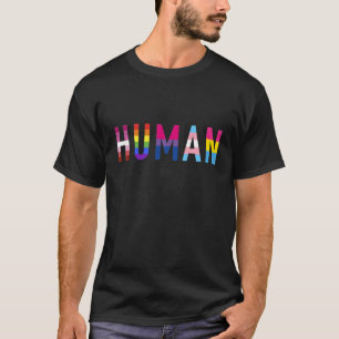 T-shirt Humain Avec Lesbienne, Gay, Bi, Transgenre Et Pan