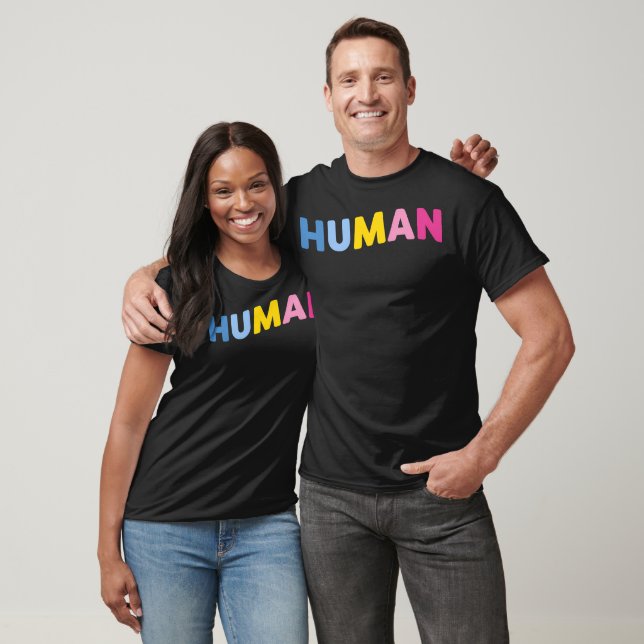 T-shirt Humain (Courbé) - Pansexuel (Unisexe)