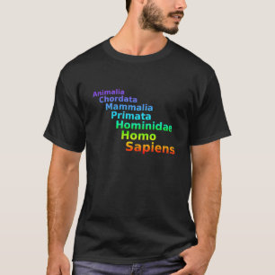 T-shirt humain de taxonomie