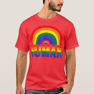 T-shirt Humain LGBT Mois Gay pride Transgenre Rainbow Les