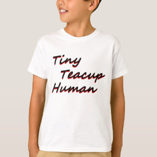 T-shirt Humain minuscule de tasse de thé