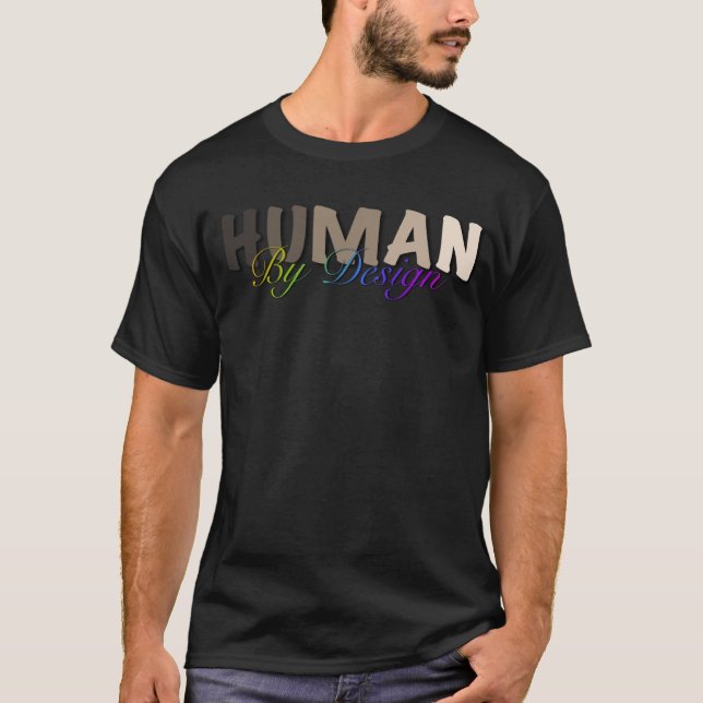 T-shirt Humain par Design unité globale amour de paix (Devant)