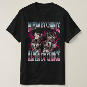 T-shirt Humain par hasard, fourrure par choix, drôle de lo