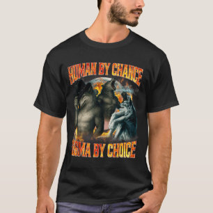 T-shirt Humain par hasard Sigma par choix Drôle Alpha Loup