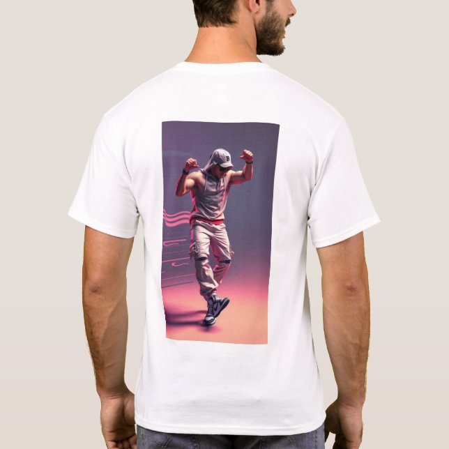 T-shirt human body dancing in hip hop style (Dos)