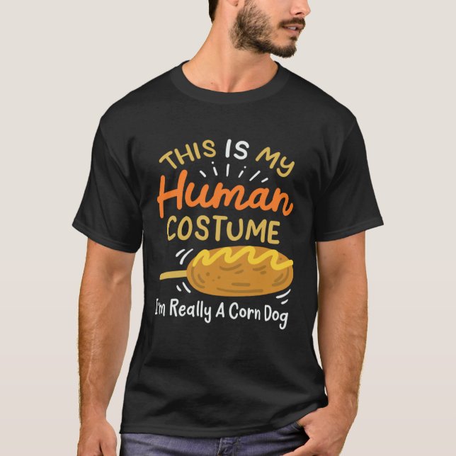 T-shirt Human Costume Corn Dog (Devant)