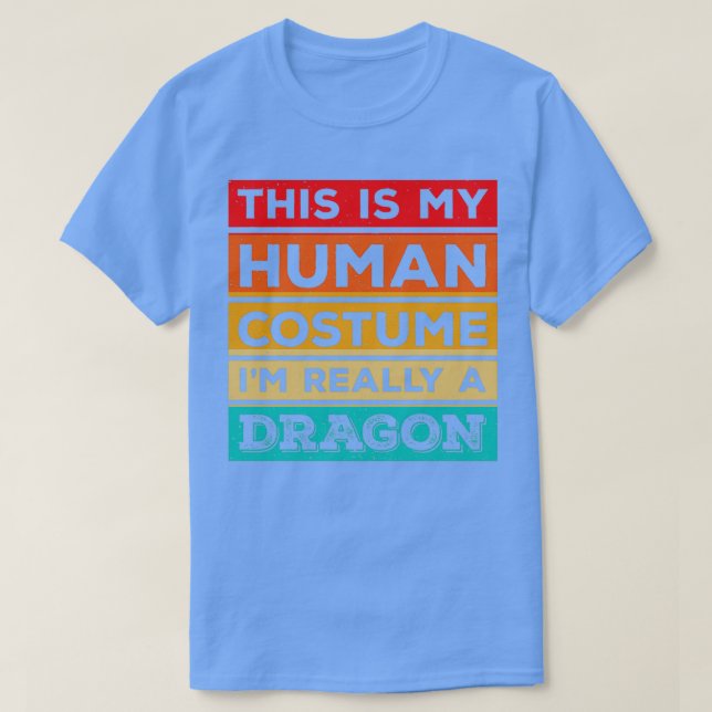 T-shirt Human Costume Dragon Fire Halloween Beast Wings (Design devant)