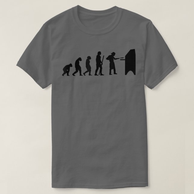 T-shirt Human Evolution Pizza Delivery Guy Eating Pizza It (Design devant)