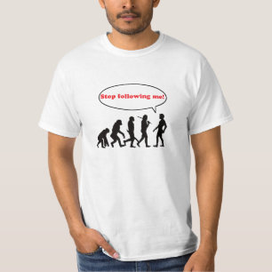 T-shirt Human Evolution, Stop Following Moi