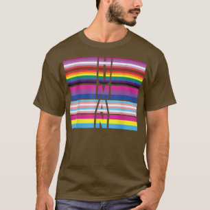 T-shirt Human Flag Lgbt Gay Pride Month Transgender Men Wo