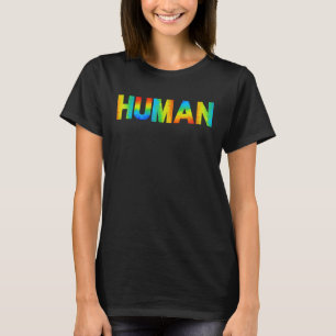 T-shirt HUMAN LGBT Drapeau Gay pride Mois Transgenre Rainb