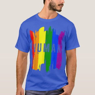 T-shirt HUMAN LGBT Drapeau Gay pride Mois Transgenre T-Shi