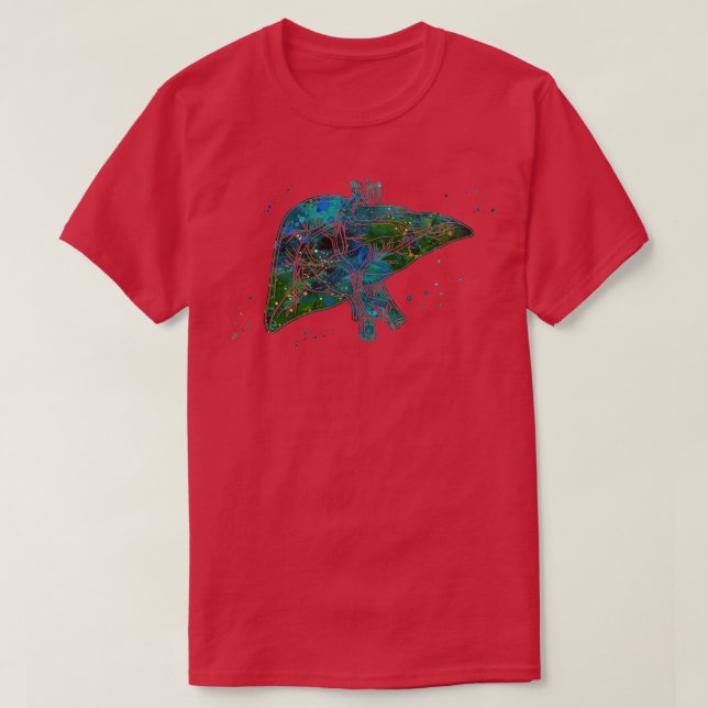 T-shirt Human Liver Anatomy (Design devant)