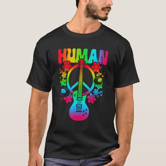 T-shirt HUMAN Rainbow LGBT Flag Gay Pride Month Lesbian 9 (Devant)