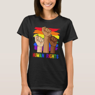 T-shirt Human Rights Power Fist Lgbt Pride Gay Lesbian Tri