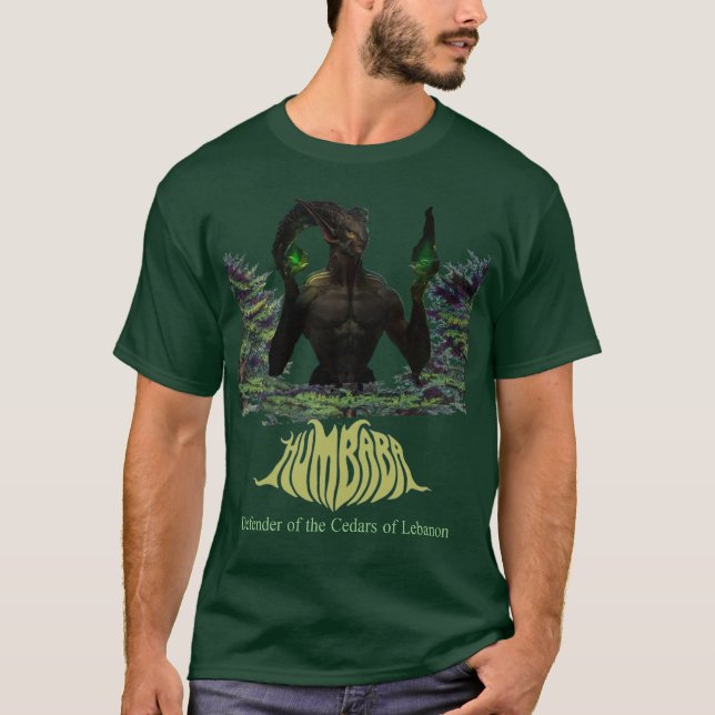 T-shirt Humbaba, Défenseur de la Forêt de Cèdres du Liban (Devant)