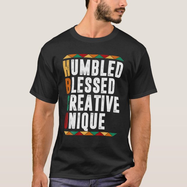 T-shirt Humbled Blessed Creative Unique HBCU Apparel Pour  (Devant)